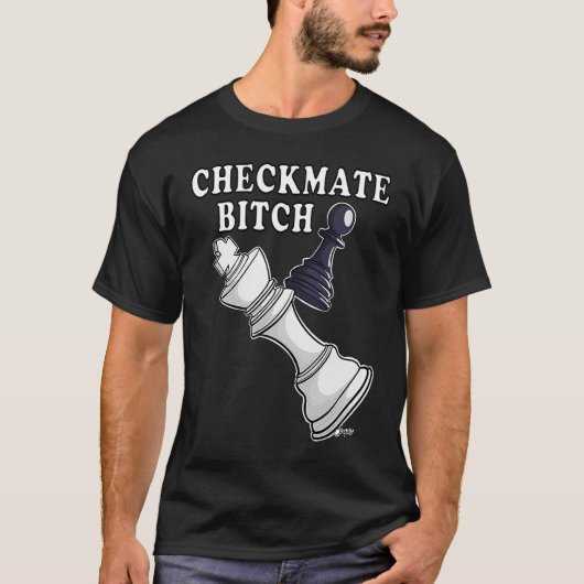 Pawn CHECKMATE coole Schach T-Shirt (Vorderseite)