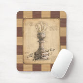 "Pawn King / Queen" Vintages Schachgeschenk Mousepad (Mit Mouse)