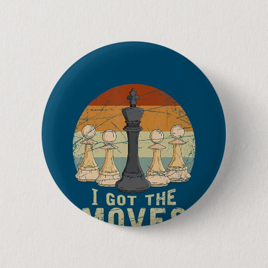 Pawn King Schach Abbildung Schach Schach verschenk Button (Vorderseite)