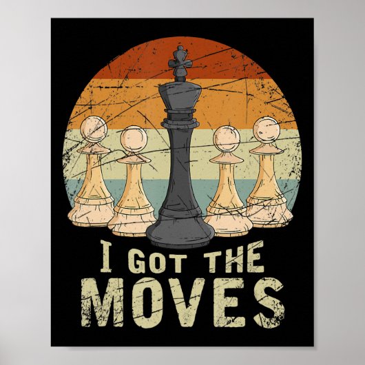 Pawn King Schach Abbildung Schach Schach verschenk Poster (Vorne)