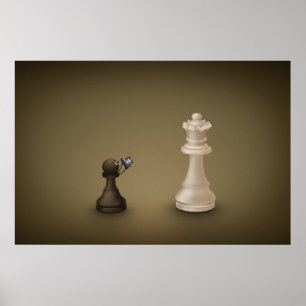 Pawn nimmt Queen Poster