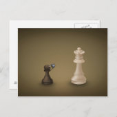 Pawn nimmt Queen Postkarte (Vorne/Hinten)