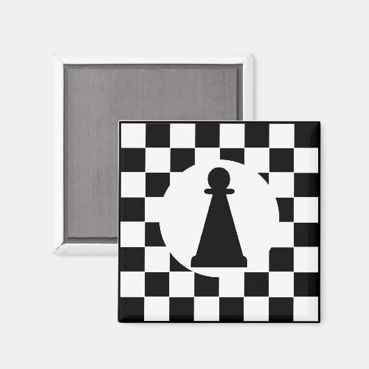 Pawn Schach Piece - Magnet - Schach - Gastgeschenk (Vorderseite/Rückseite)