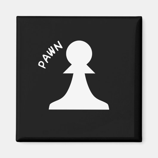 Pawn Schess Piece Magnet (Vorne)