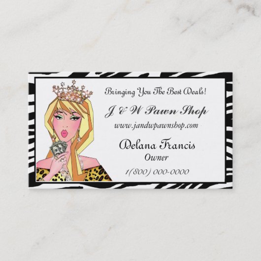 Pawn Shop Business Cards Visitenkarte (Vorderseite)