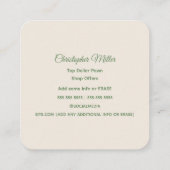 Pawn Shop Quadratische Visitenkarte (Rückseite)