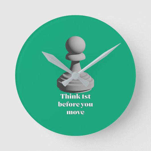 Pawn_Think_1st Runde Wanduhr (Vorderseite)