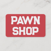 Pawnbroker Pawn Shop Red Visitenkarte (Vorderseite)