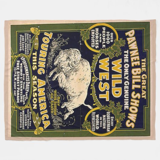 PAWNEE BILL Fleece Blankets (Vorderseite (Horizontal))