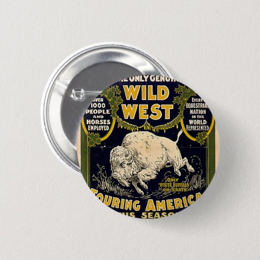 Pawnee Bill Shows Wild West Button (Vorne & Hinten)
