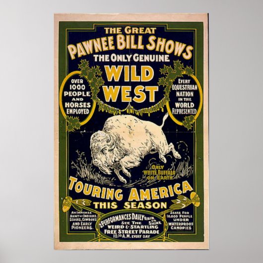 Pawnee Bill Shows Wild West Poster (Vorne)