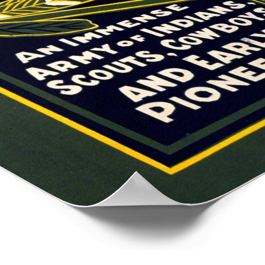 Pawnee Bill Wild West White Buffalo Poster (Ecke)