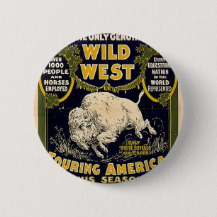 Pawnee Bill zeigt Wilder Westen Button