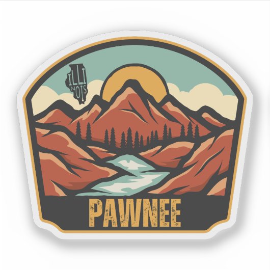 Pawnee, Illinois Aufkleber (Vorderseite)
