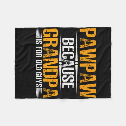 Pawpap wegen Opa für alte Typ Fleecedecke (Vorderseite (Horizontal))