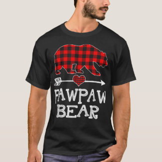 Pawpaw Bär Christmas Pajama Red Kariert Buffalo Fa T-Shirt
