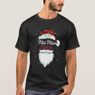 Pawpaw Claus Beard Red Kariert Christmas Pajamas X T-Shirt