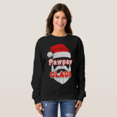 Pawpaw Claus Christmas Santa Face Merry Ugly Sweat Sweatshirt (Vorne ganz)