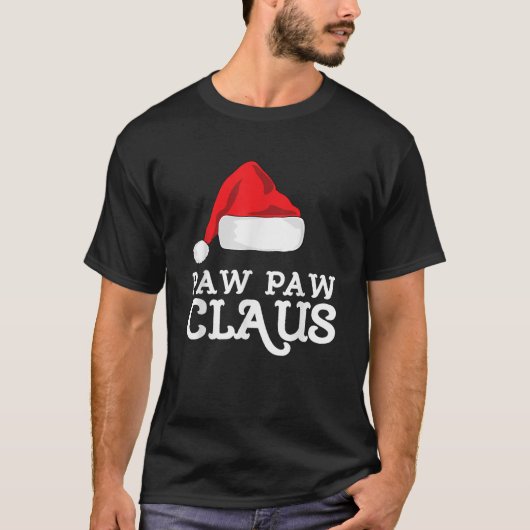 PawPaw Claus Christmas Santas Hat Pajama Familie X T-Shirt (Vorderseite)