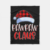 Pawpaw Claus Santa Family Matching Christmas Pajam Fleecedecke (Vorderseite)