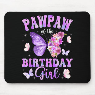 Pawpaw der Geburtstags-Schmetterlings-Party Mousepad