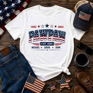 PawPaw Est 2026 Amerikanische Flagge Benutzerdefin T-Shirt