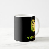 Pawpaw Frucht mit Niedlichem Cartoon Paw Pau Phant Kaffeetasse (VorderseiteRechts)