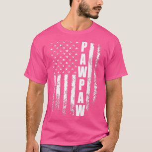 Pawpaw Gift America Flag Geschenk für Männer Vater T-Shirt
