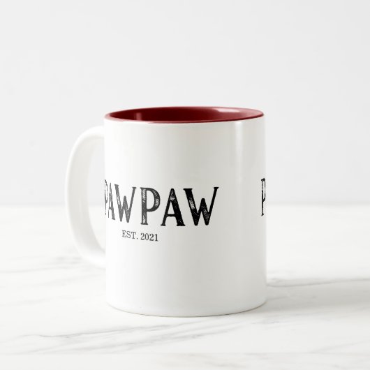 PawPaw-Jahr festgelegt Zweifarbige Tasse (Vorderseite Links)