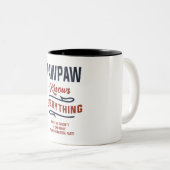 Pawpaw kennt alles Design Zweifarbige Tasse (VorderseiteRechts)