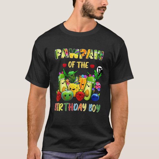 PawPaw Of The Birthday Boy Family Fruit Birthday H T-Shirt (Vorderseite)