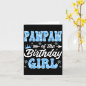 Pawpaw Of The Birthday Girl Snowflakes Winter Chri Karte (Gelbe Blume)