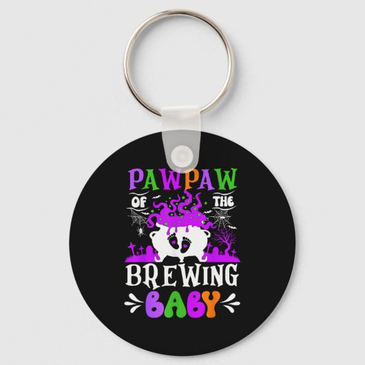 Pawpaw Of The Brewing Baby Grandpa To Be Halloween Schlüsselanhänger (Vorderseite)
