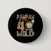 Pawpaw Of The Four Ever Wild Safari 4th Birthday B Button (Vorderseite)