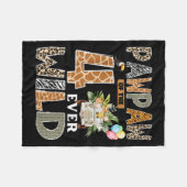 Pawpaw Of The Four Ever Wild Safari 4th Birthday B Fleecedecke (Vorderseite (Horizontal))