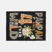 Pawpaw Of The Four Ever Wild Safari 4th Birthday B Fleecedecke (Vorderseite (Horizontal))