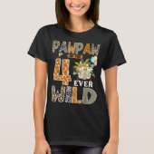 Pawpaw Of The Four Ever Wild Safari 4th Birthday B T-Shirt (Vorderseite)
