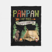 Pawpaw Of The Happy Camper First Birthday Camng Fleecedecke (Vorderseite)