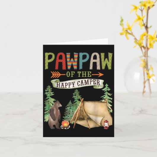 Pawpaw Of The Happy Camper First Birthday Camng Karte (Gelbe Blume)