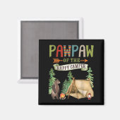 Pawpaw Of The Happy Camper First Birthday Camng  Magnet (Vorderseite/Rückseite)