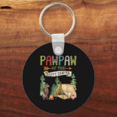 Pawpaw Of The Happy Camper First Birthday Camng Schlüsselanhänger (Vorderseite)