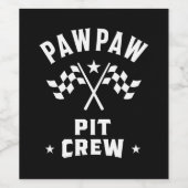 PawPaw Pit-Crew Weinetikett (Einzelnes Label)