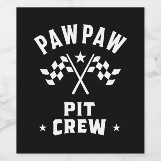 PawPaw Pit-Crew Weinetikett (Einzelnes Label)
