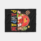 Pawpaw Red Farm Cow Birthday Boy Matching Family P Fleecedecke (Vorderseite (Horizontal))