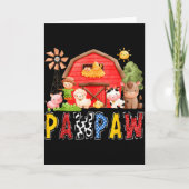 Pawpaw Red Farm Cow Birthday Boy Matching Family P Karte (Vorderseite)