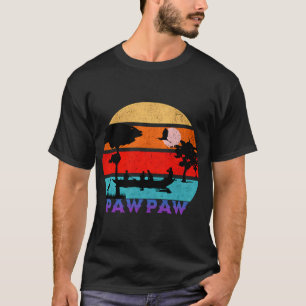 Pawpaw Retro Sonnenuntergang Ozean Großvater T-Shirt