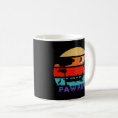 Pawpaw Retro Sunset Ocean Großvater Kaffeetasse (VorderseiteRechts)
