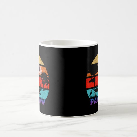 Pawpaw Retro Sunset Ocean Großvater Kaffeetasse (Mittel)