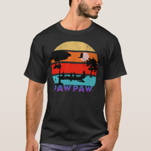 Pawpaw Retro Sunset Ocean Großvater T-Shirt