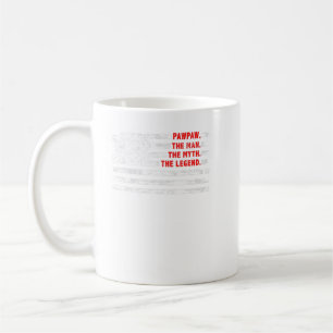 Pawpaw The Man Myth Legend American USA Flag Fathe Kaffeetasse